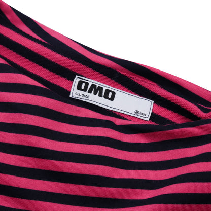 Stripes Boat Neck Top in Blossom