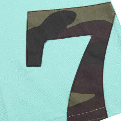 Polo 7 Top in Grey/Aqua