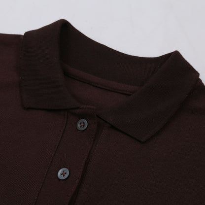 Polo 7 Top in Brown/Aqua