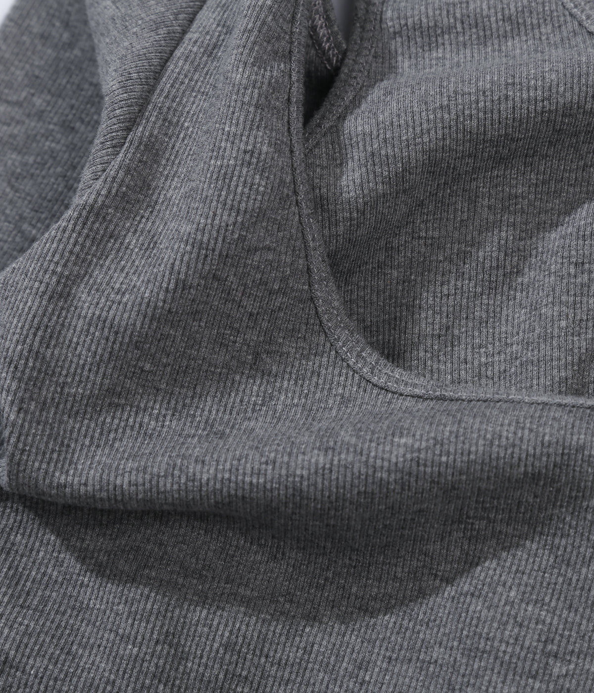 Layered Long Sleeve Rib Top in Grey