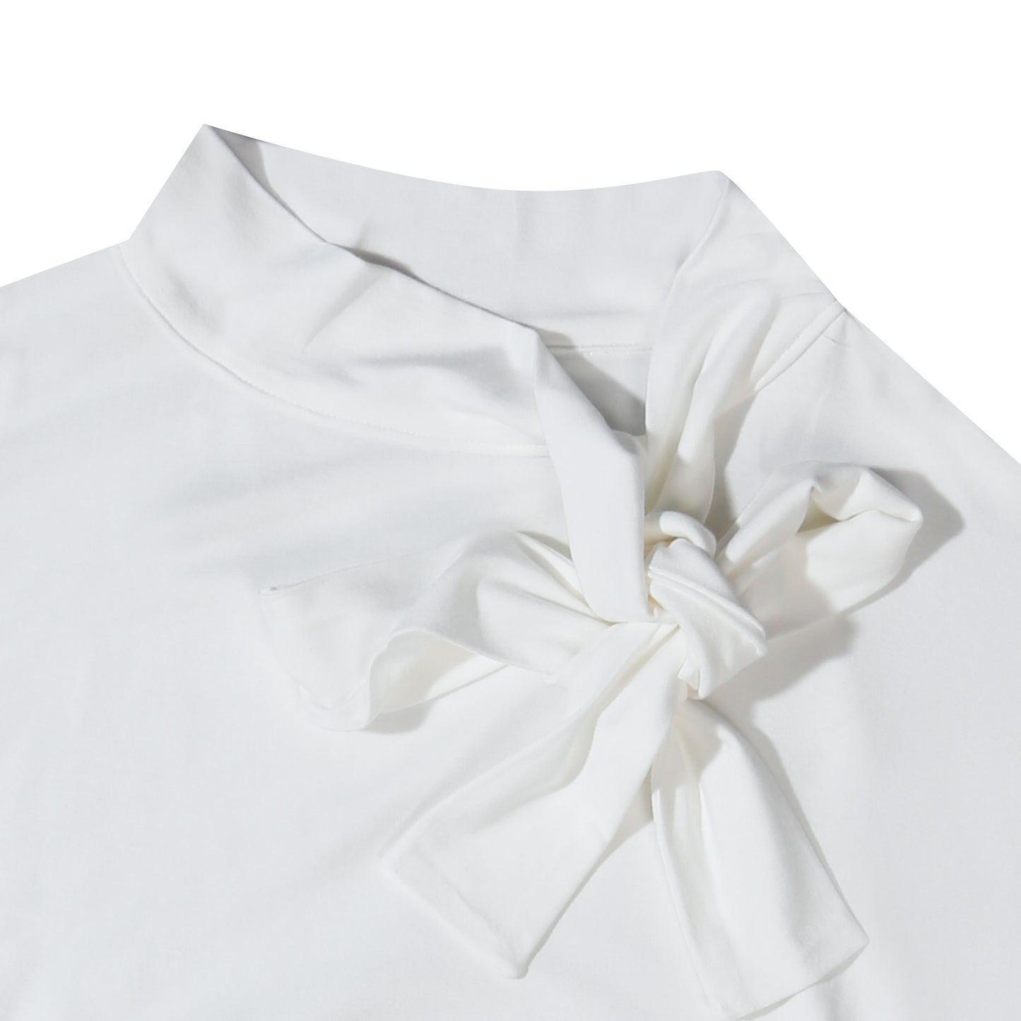 High Neck Top - White