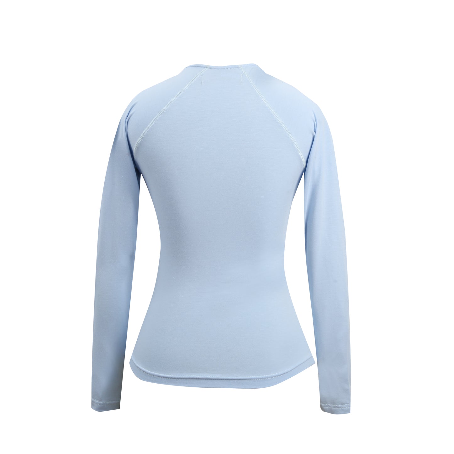 V-Neck Long Sleeve Top in Baby Blue