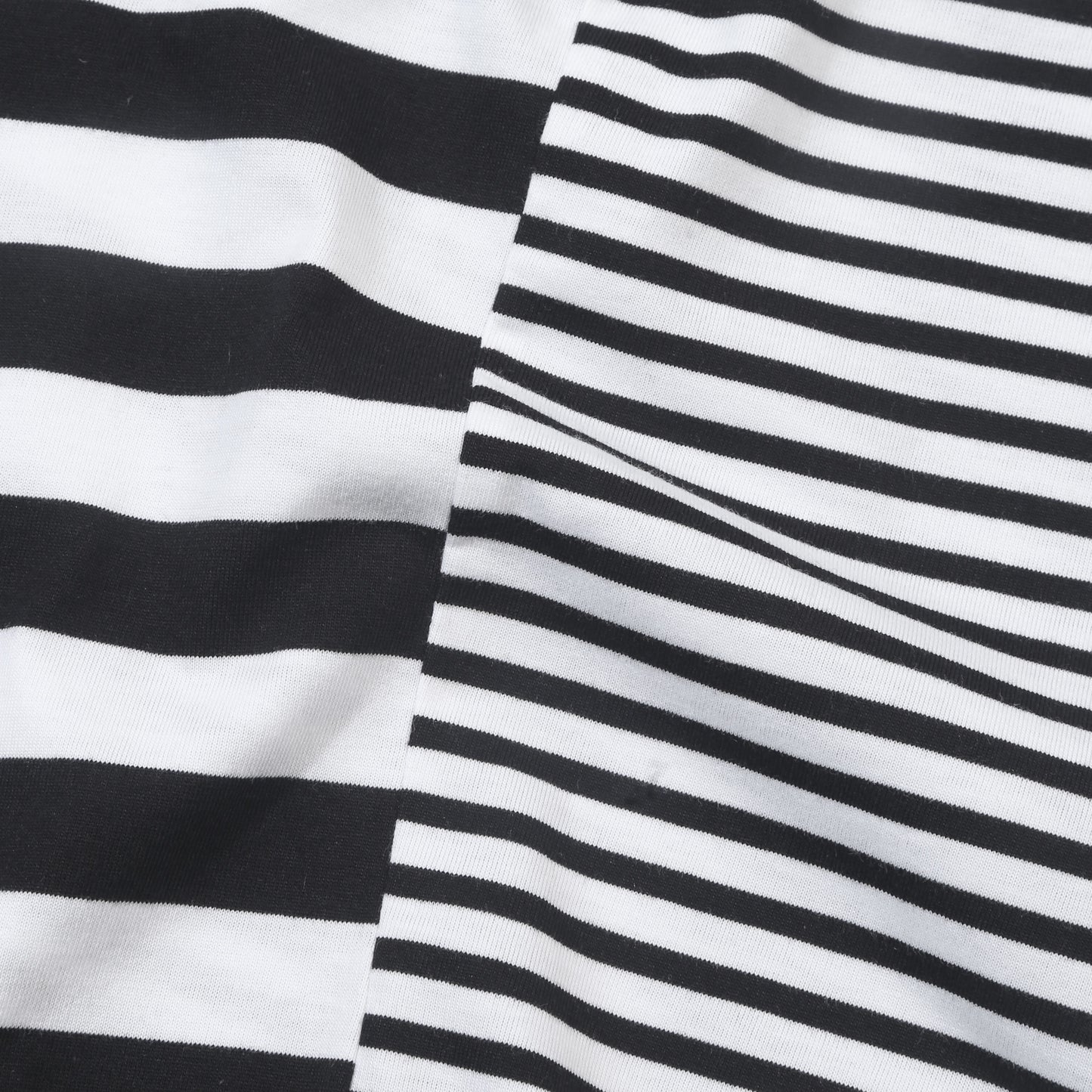 Stripes Asymmetric Top in Black/White