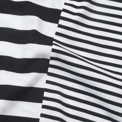 Stripes Asymmetric Top in Black/White