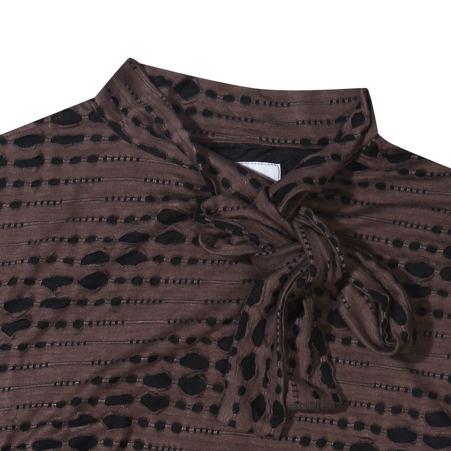 High Neck Top - Brown