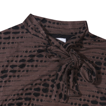 High Neck Top - Brown