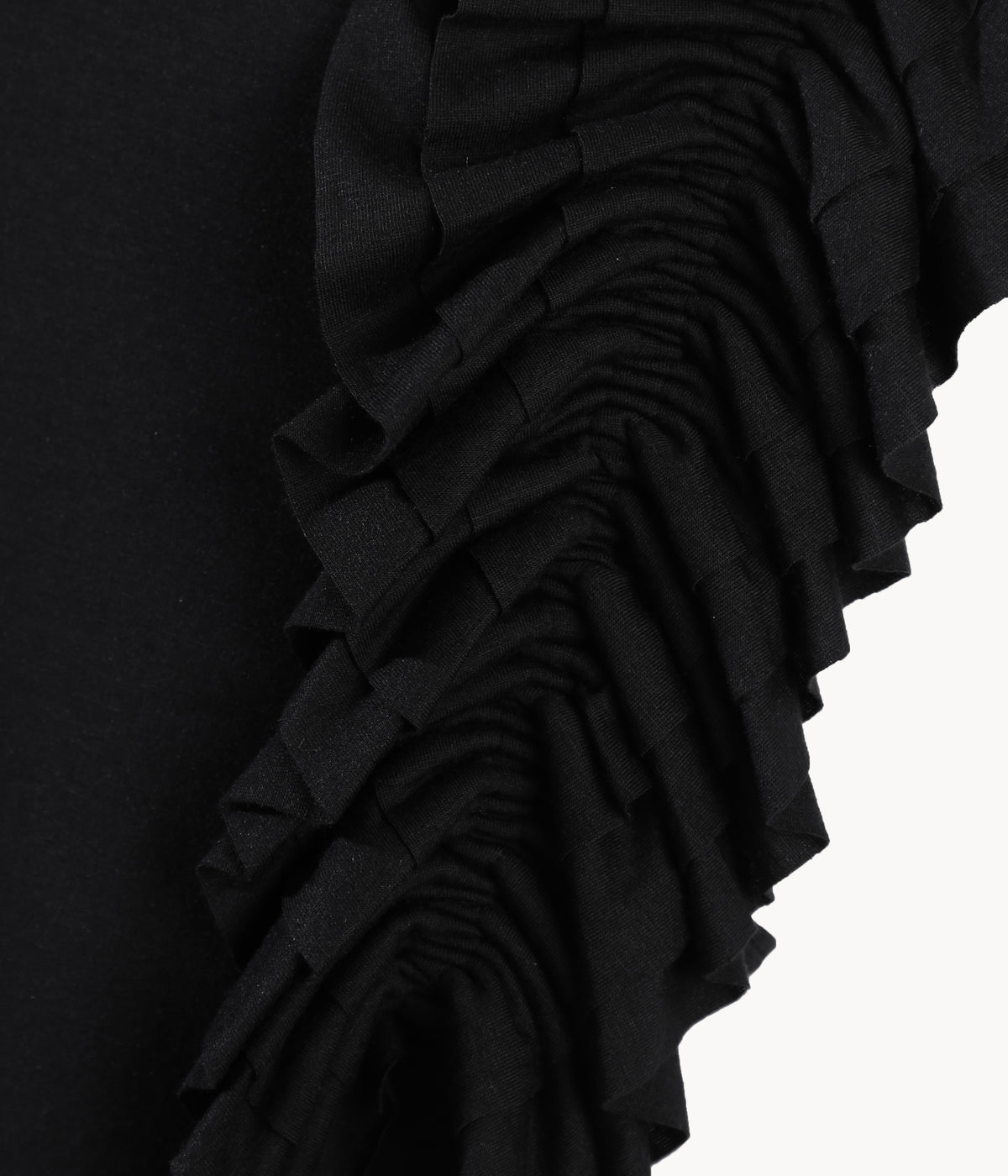 Ruffle Tank Top in Black