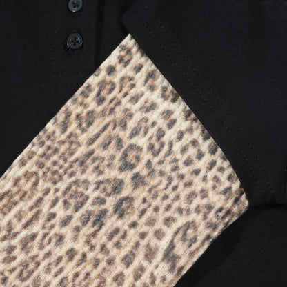 Leopard Henley Top