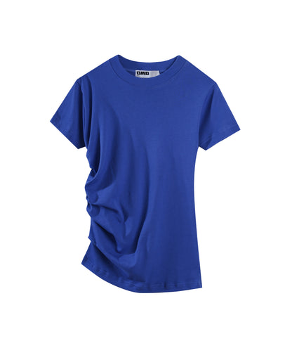 Pleated Tee in Blue