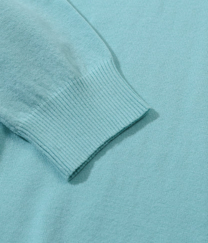 Knit V-Neck Sweater in Mint