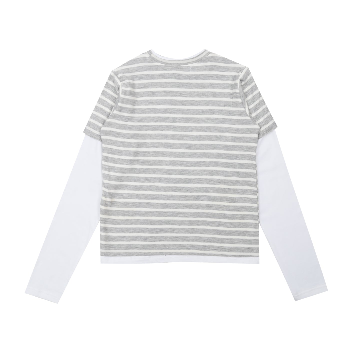 Pom Layer Stripes in Grey/White