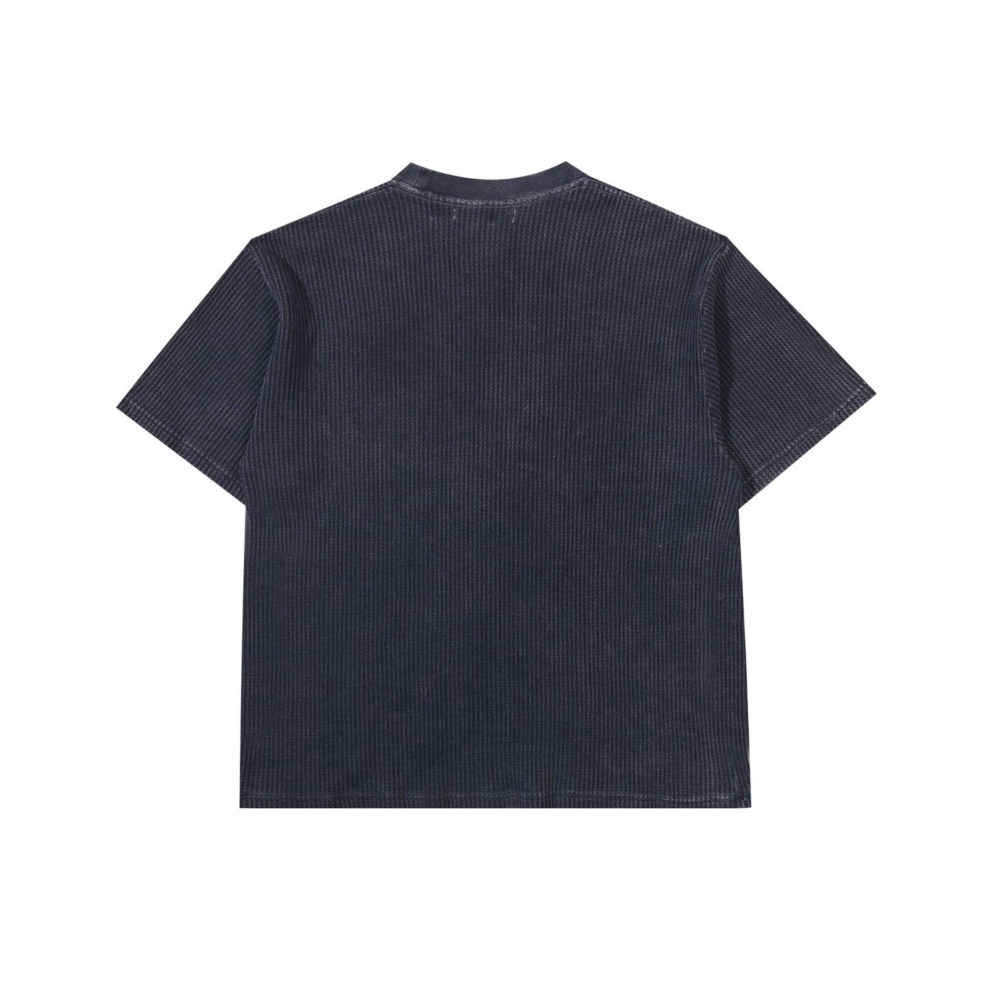 Waffle Washed Tee in Navy