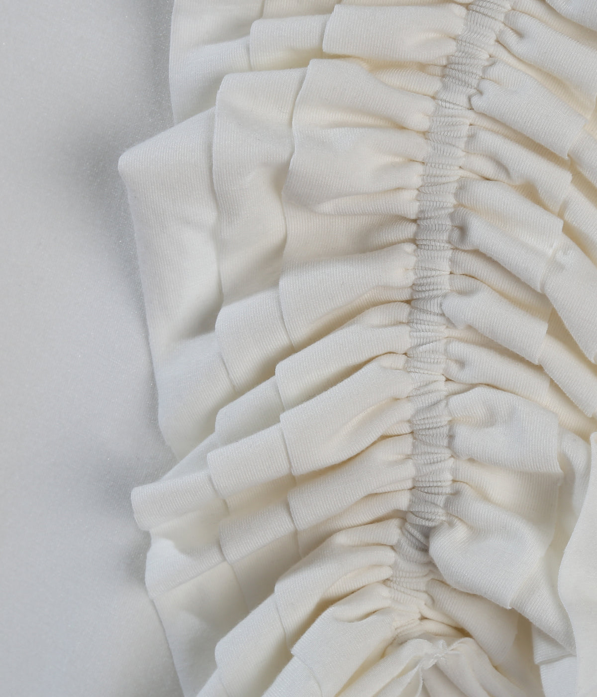 Ruffle Tank Top in White