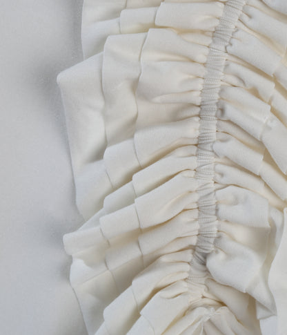 Ruffle Tank Top in White