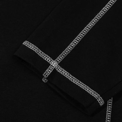 Heavy Raglan Long Sleeve Top - Black