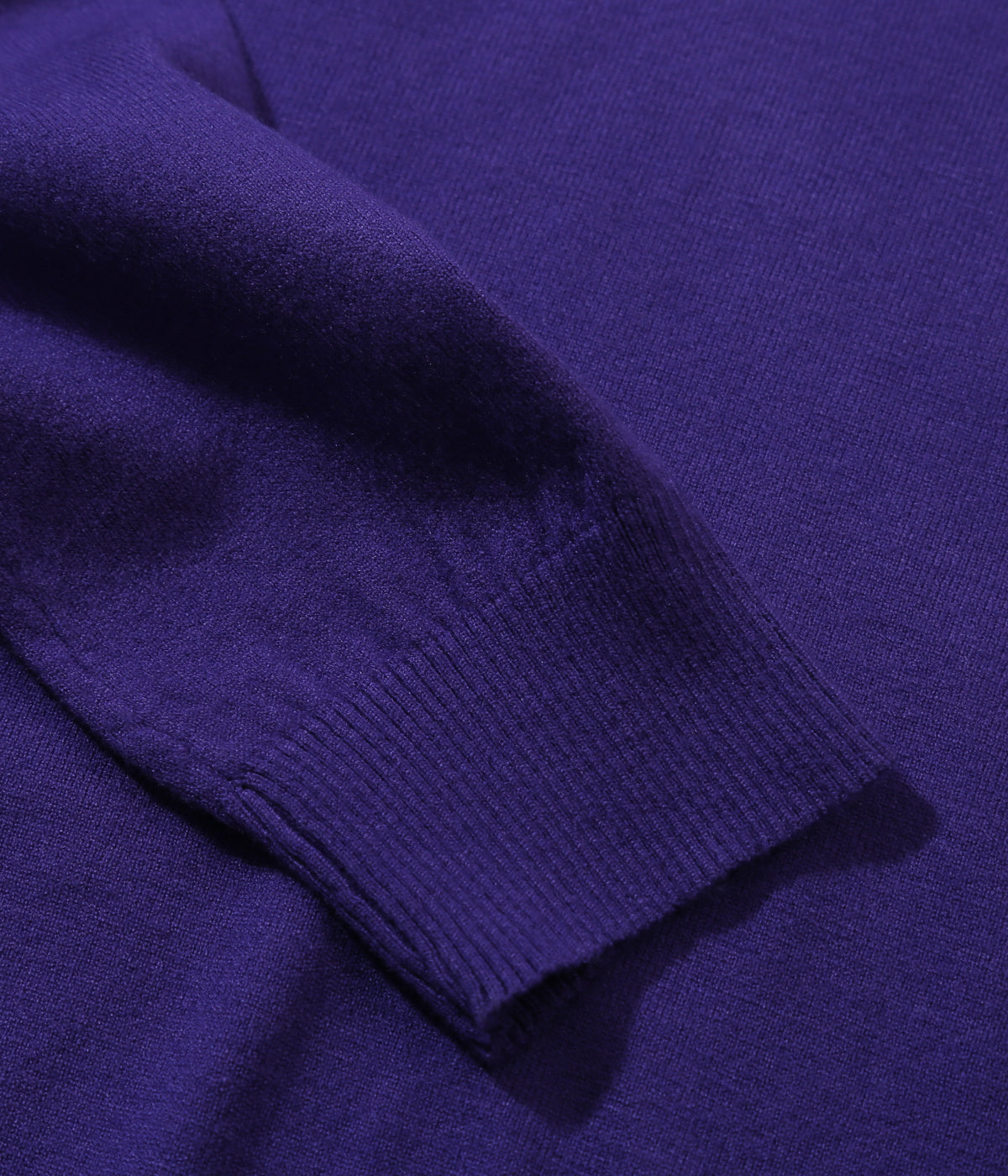 Knit V-Neck Sweater in Purple