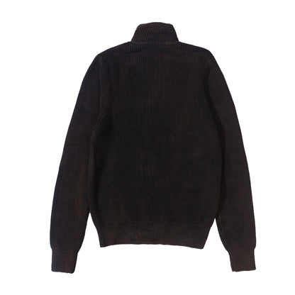 Washed Knit Zipped Jacket