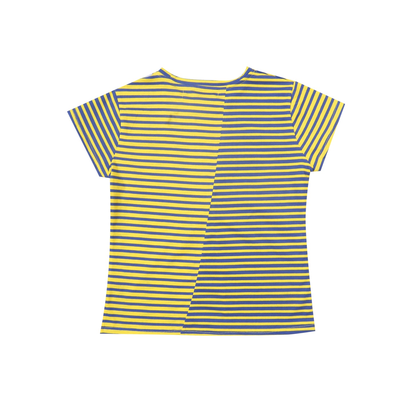 Stripes Asymmetric Top in Blue/Yellow