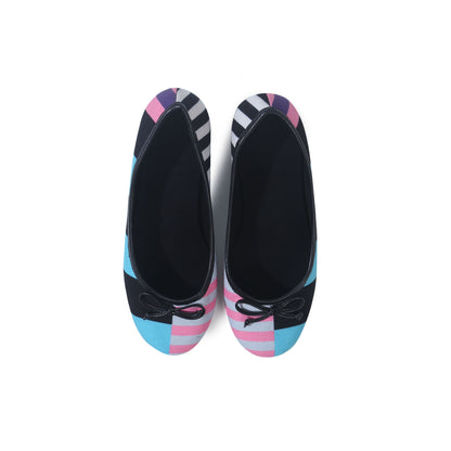 Stripes Ballet Flats