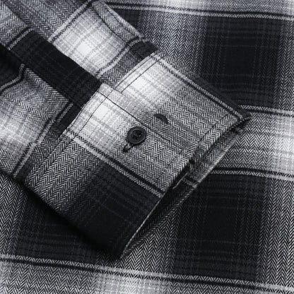 Flannel Pattern Shirt in Black/White