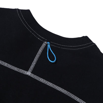 Heavy Raglan Long Sleeve Top - Black
