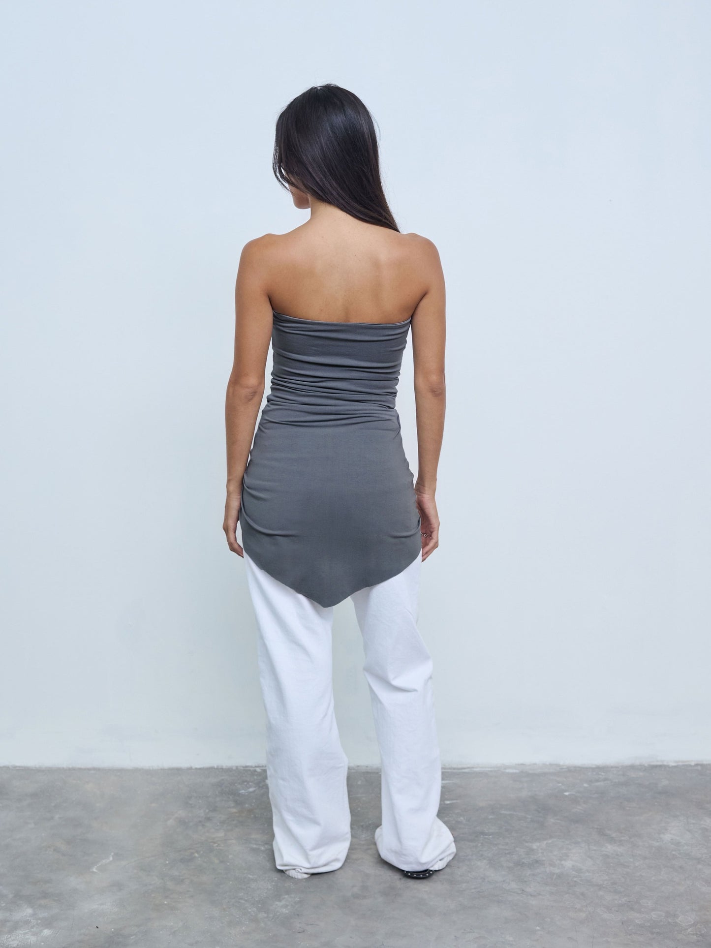 Wrap Tube Top in Smoke