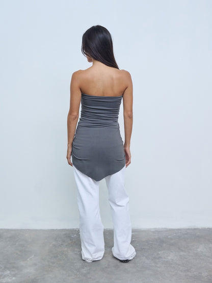 Wrap Tube Top in Smoke