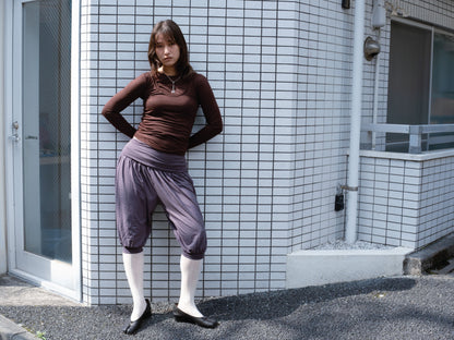 Long Sleeve Layered Top in Brown