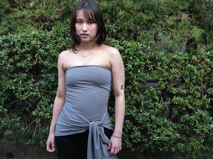 Wrap Tube Top in Smoke