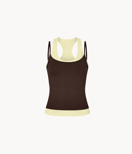 Layered Crew Neck Tank