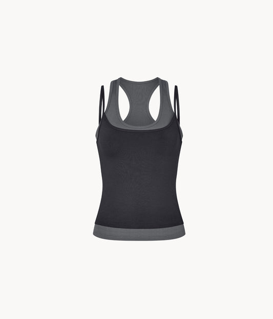 Layered Crew Neck Tank