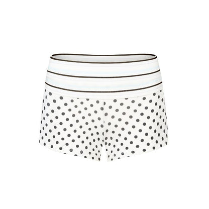 Printed Fold Over Shorts in White