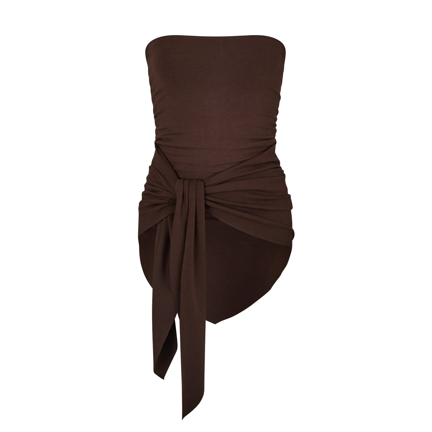 Wrap Tube Top in Brown