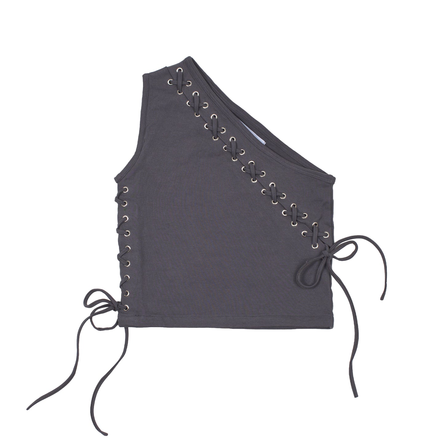 Cross One Shoulder in Dark Grey