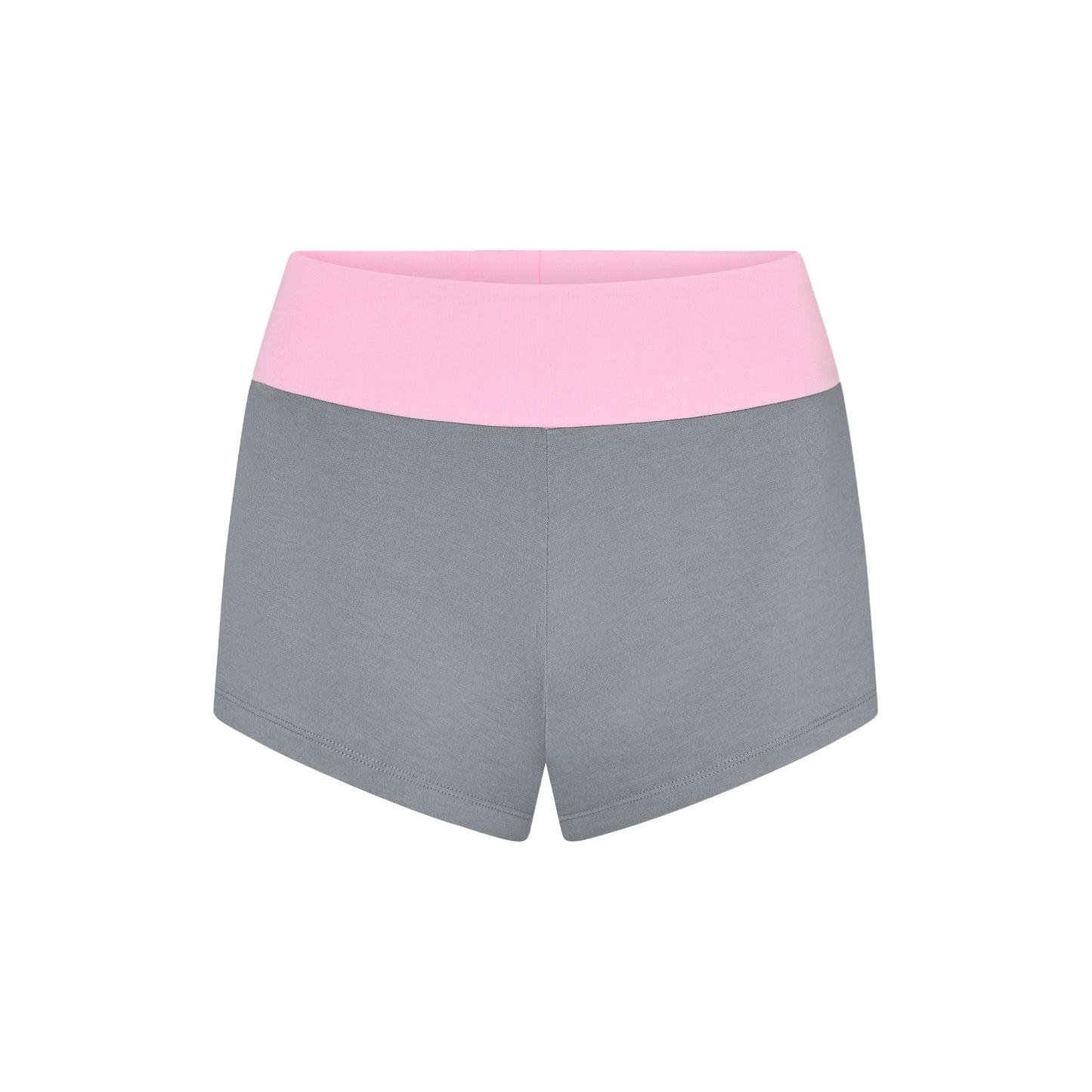 Two-tone Foldover Shorts in Gum/Smoke