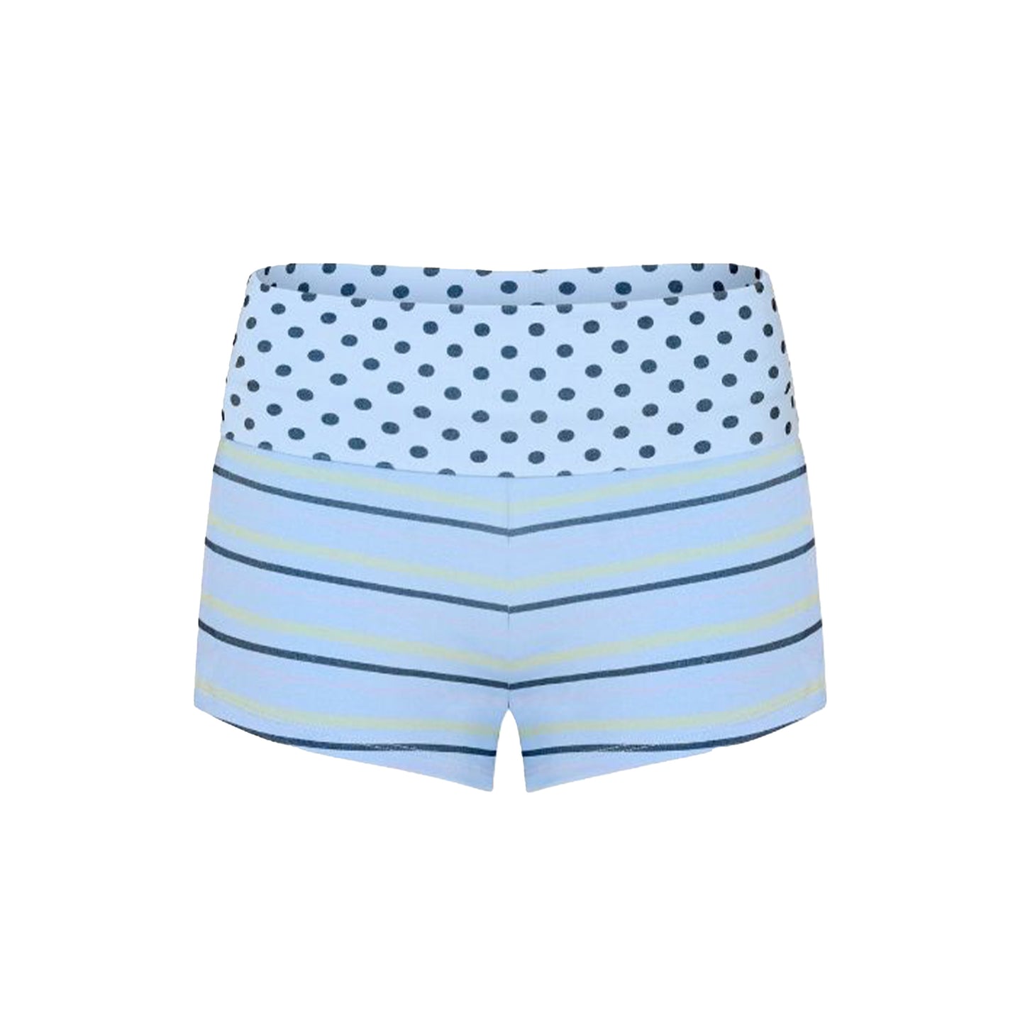 Printed Fold Over Shorts in Sky
