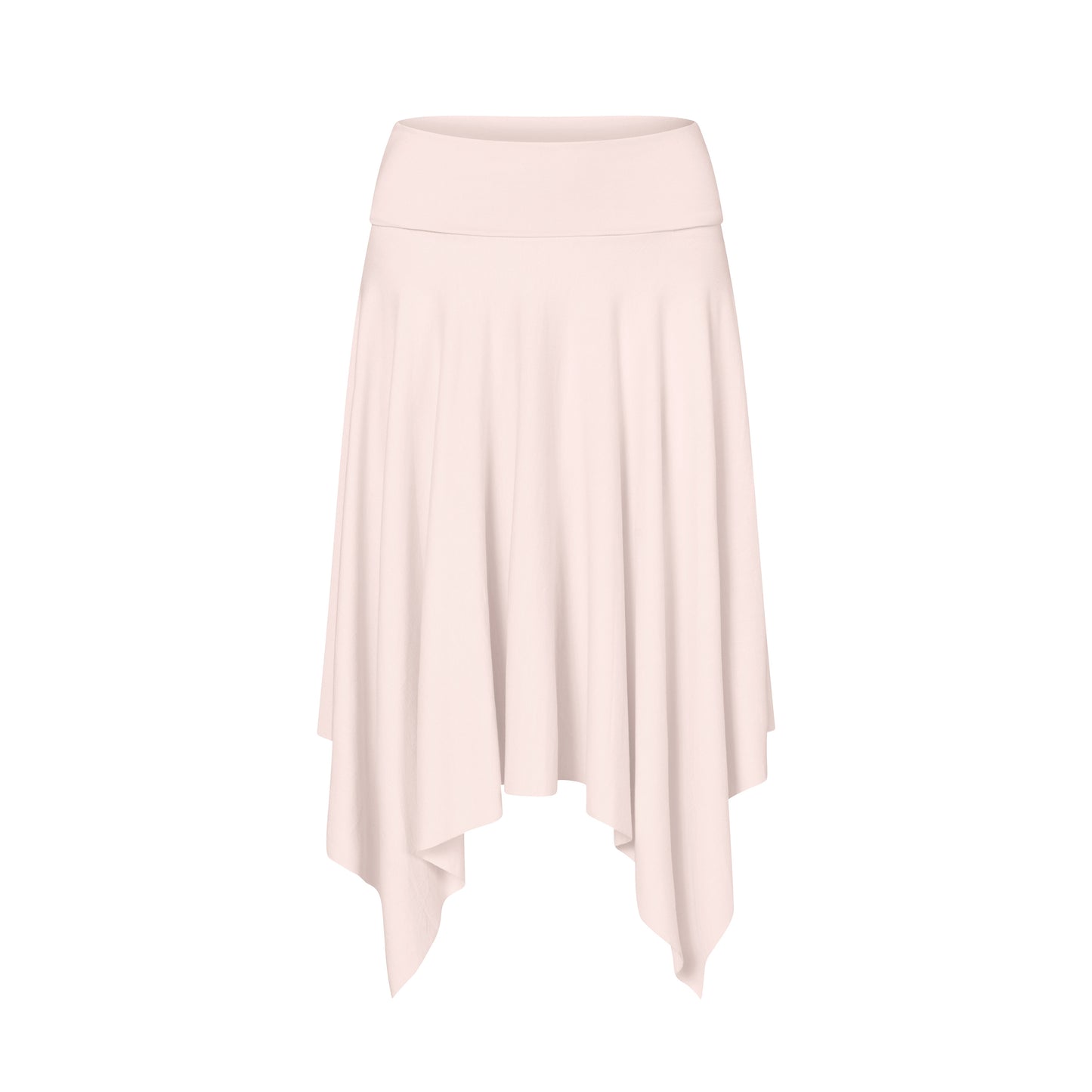 Asymmetric Fold Over Skirt in Powder
