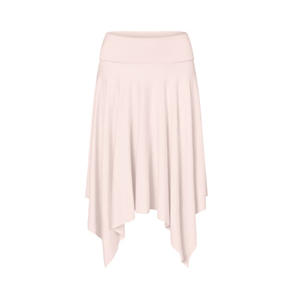 Asymmetric Fold Over Skirt in Powder