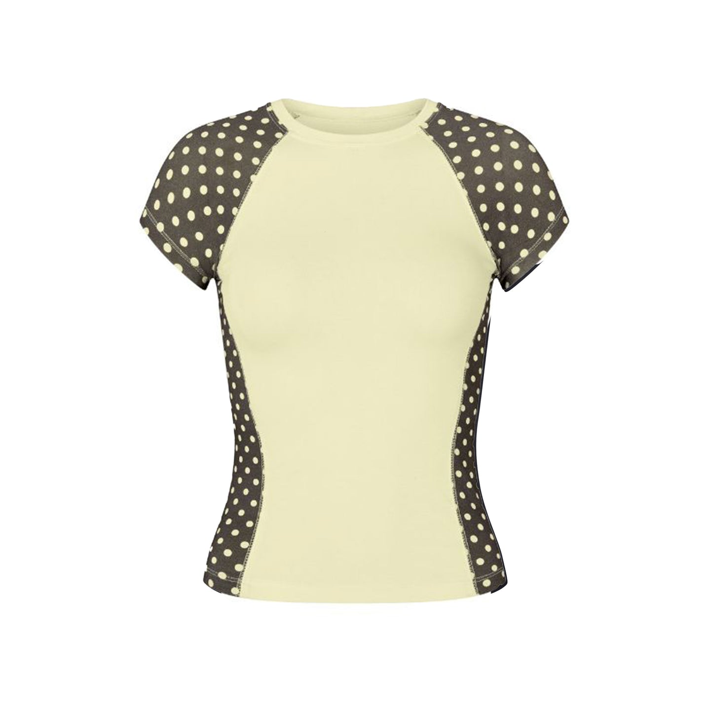 Raglan T-shirt in Polkadot/Yellow