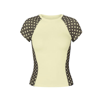 Raglan T-shirt in Polkadot/Yellow