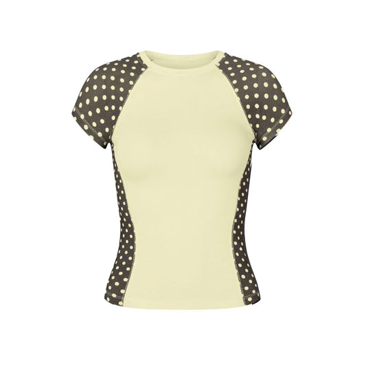 Raglan T-shirt in Polkadot/Yellow