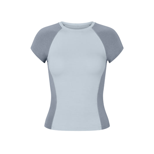 Raglan T-shirt in Stone/Sky