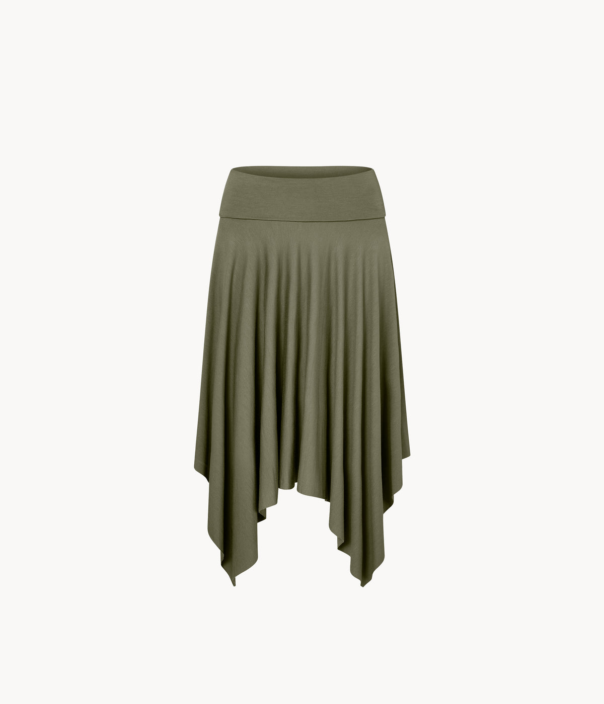 Asymmetric Fold Over Skirt