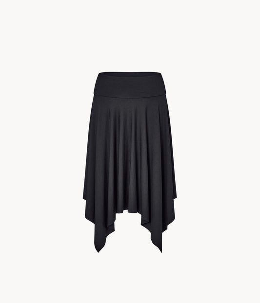 Asymmetric Fold Over Skirt