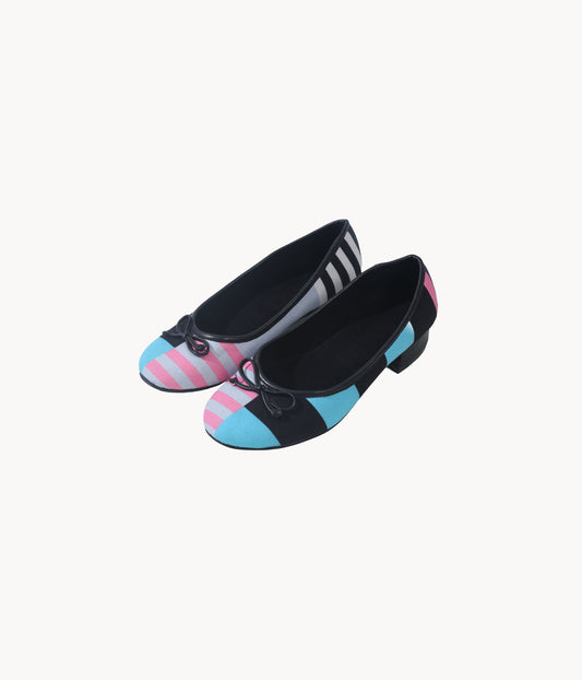 Stripes Ballet Flats