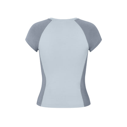 Raglan T-shirt in Stone/Sky