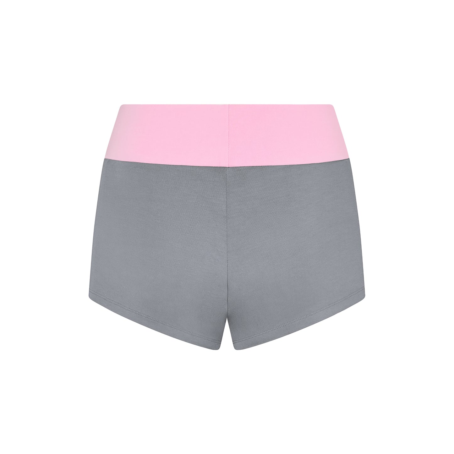 Two-tone Foldover Shorts in Gum/Smoke