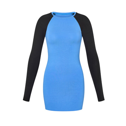 Raglan Mini Dress in Midnight/Blue