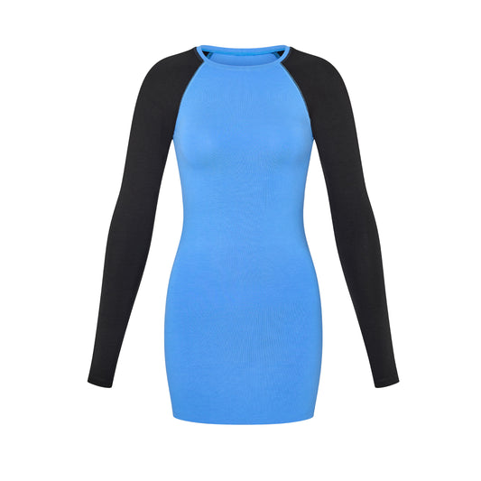 Raglan Mini Dress in Midnight/Blue