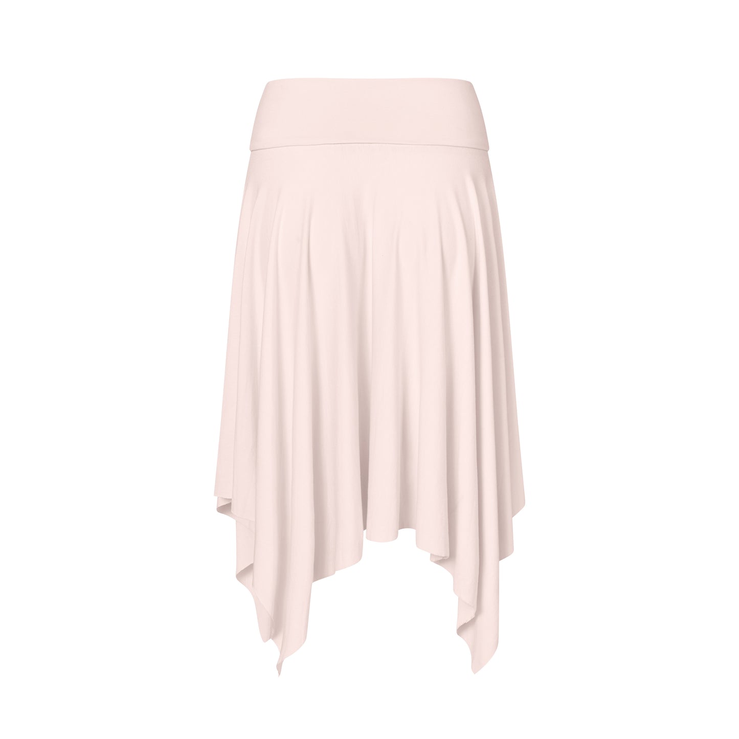 Asymmetric Fold Over Skirt in Powder